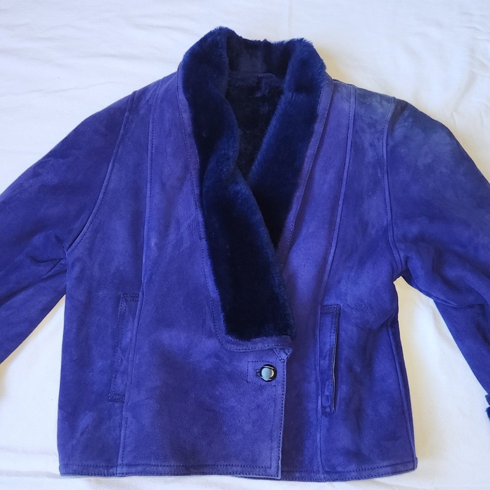 Genuine Oscar de la Renta Original Design Vibrant Wool and Fur-lined Coat